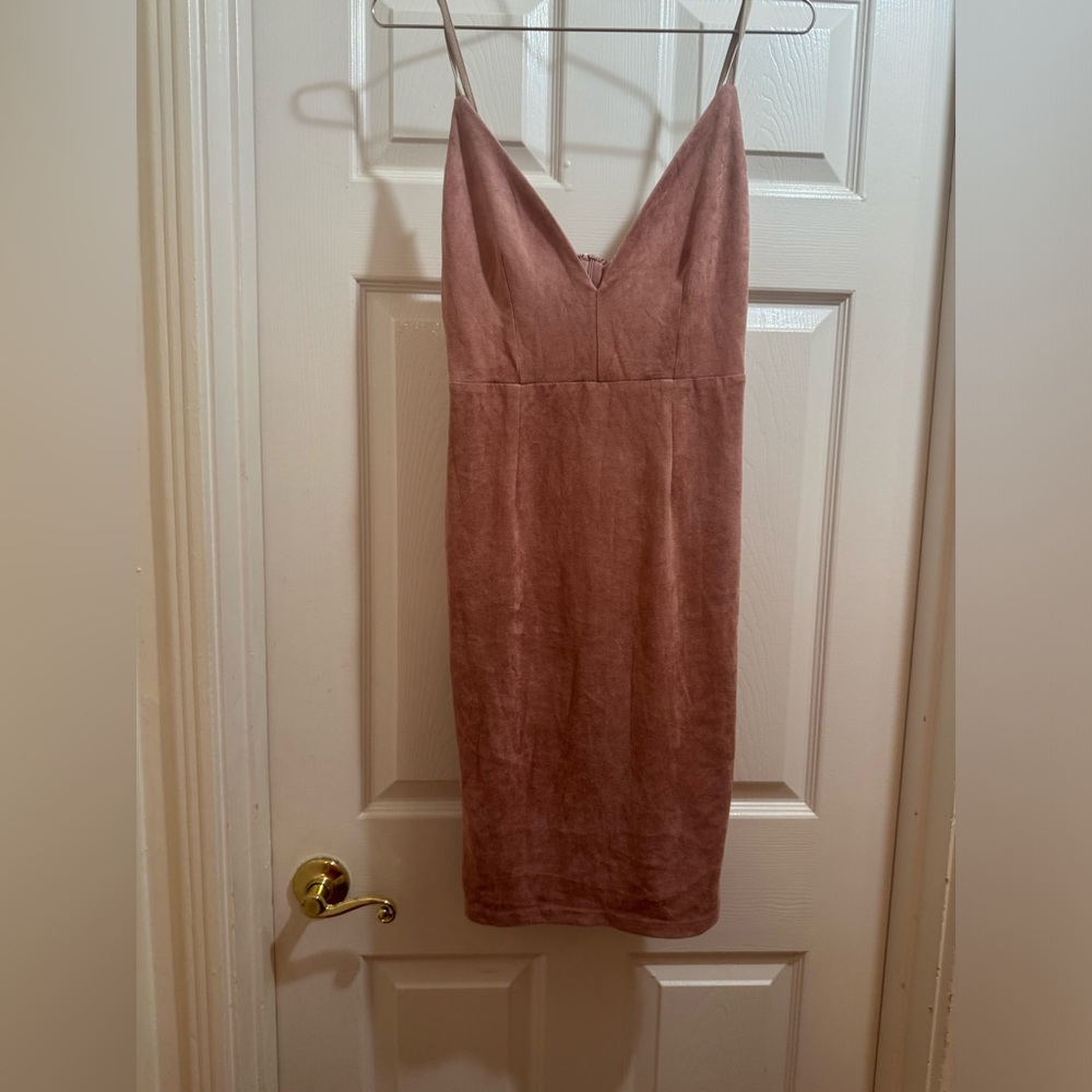 LF mini suede slip dress